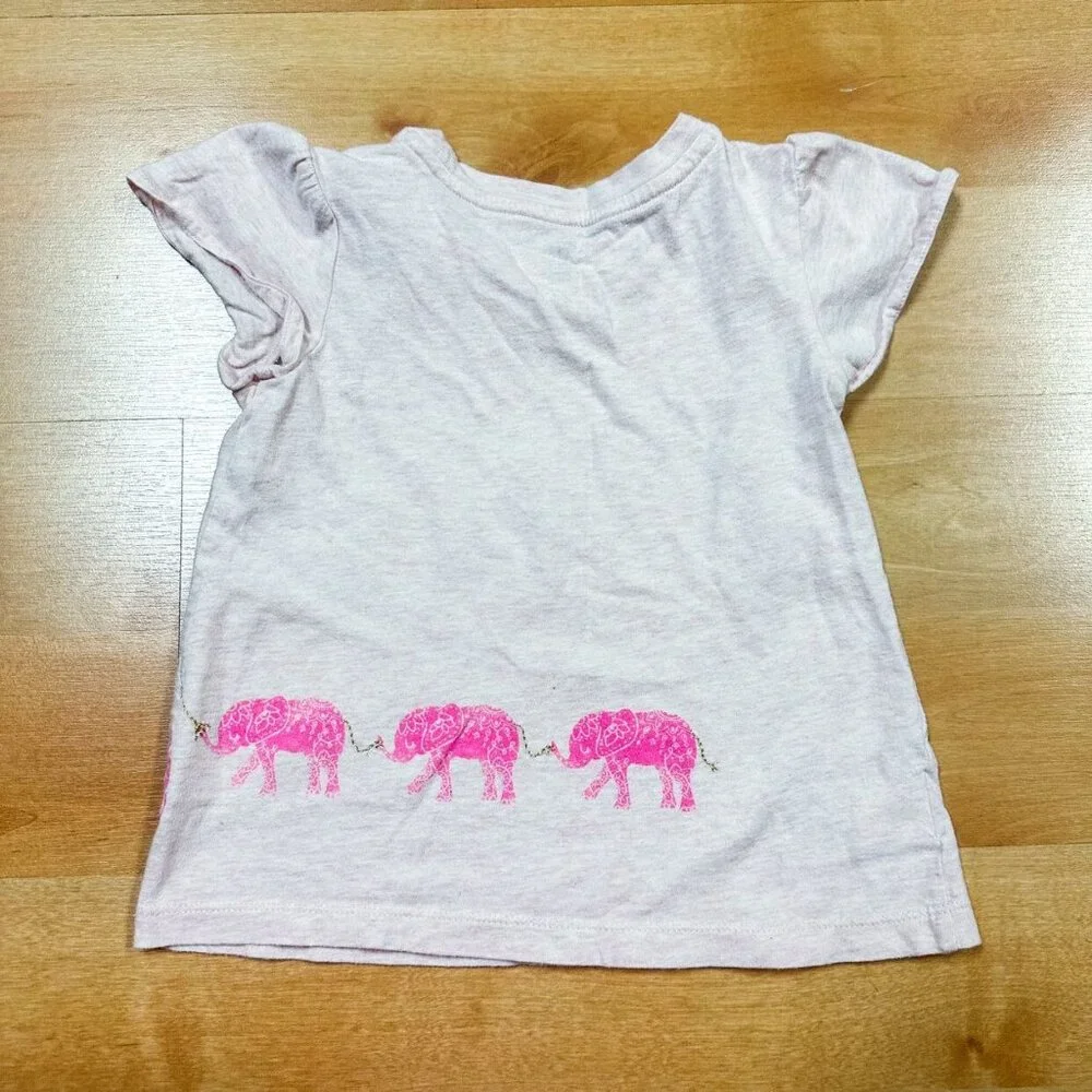 Baby Gap Girls Pink Elephant Graphic Tee Size 4